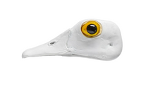 Wooduck Hen artificial head with flex eyes installed